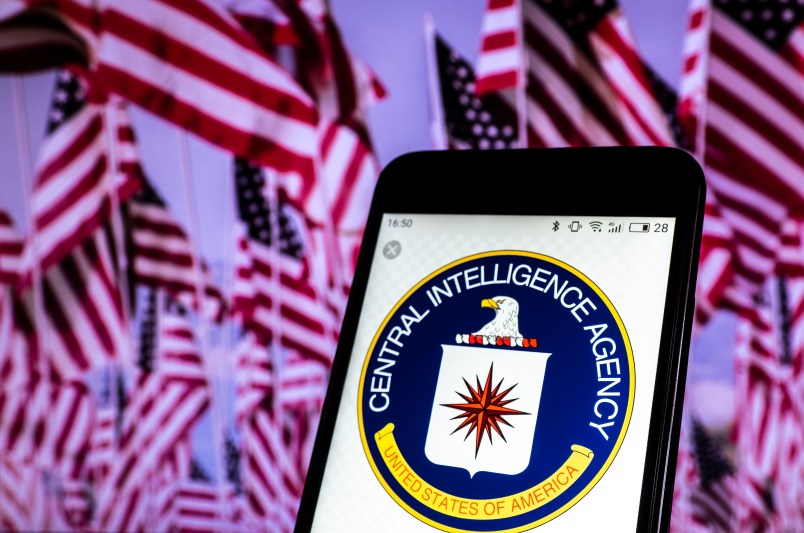 KEV, UKRAINE - 2018/08/19: Seal of United States Central Intelligence Agency seen displayed on a smart phone. (Photo by Igor Golovniov/SOPA Images/LightRocket via Getty Images)