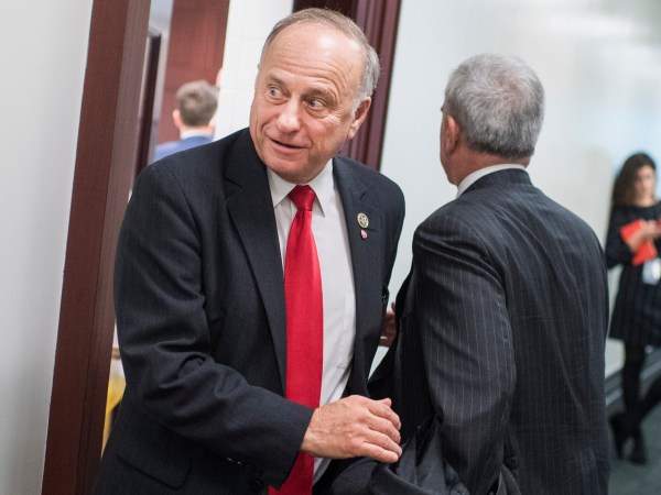 UNITED STATES - NOVEMBER 28: Rep. Steve King, R-Iowa, leaves a meeting of the House Republican Conference in the Capitol on November 28, 2018. (Photo By Tom Williams/CQ Roll Call)