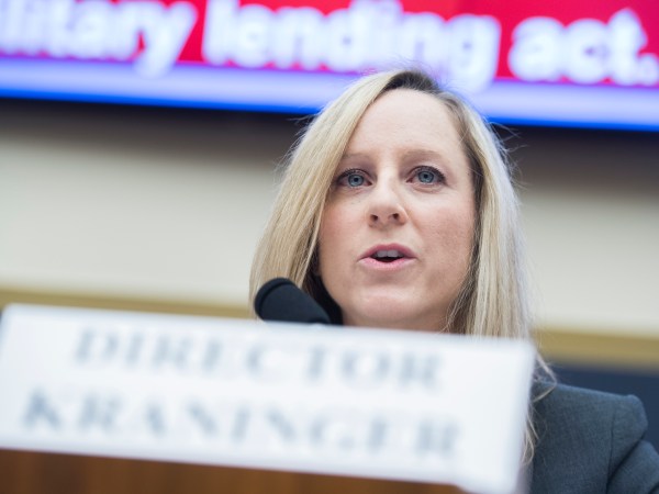 UNITED STATES - MARCH 7: Kathy Kraninger, director of the Consumer Financial Protection Bureau, testifies at a House Financial Services Committee hearing titled "Putting Consumers First? A Semi-Annual Review of the Consumer Financial Protection Bureau," in Rayburn Building on Thursday, March 7, 2019. (Photo By Tom Williams/CQ Roll Call)
