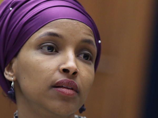 WASHINGTON, DC - MARCH 06: Rep. Ilhan¬†Omar¬†(D-MN) participates in a House Education and Labor Committee Markup on the H.R. 582 Raise The Wage Act, in the Rayburn House Office Building on March 6, 2019 in Washington, DC.  (Photo by Mark Wilson/Getty Images)