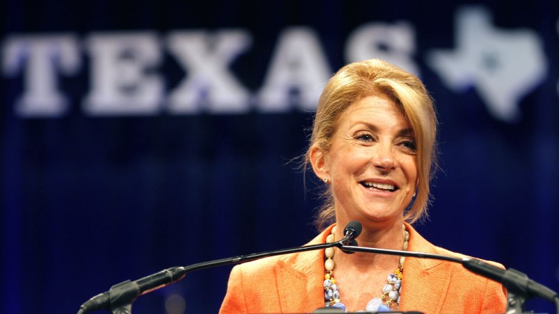 Texas State Sen. Wendy Davis speaks to delegates after speaking at the Democratic State Convention on Friday, June 27, 2014, in Dallas at the Kay Bailey Hutchison Convention Center. (Ron Jenkins/Fort Worth Star-Telegram/MCT)