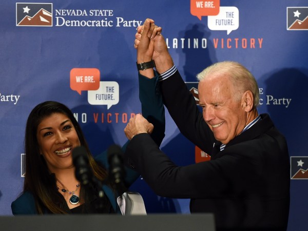 U.S. Vice President Joe Biden speaks at a get-out-the-vote rally at a union hall on November 1, 2014 in Las Vegas, Nevada. Biden is stumping for Nevada Democrats ahead of the November 4th election.