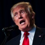 GREEN BAY, WI - AUGUST 05: Republican Presidential Candidate Donald Trump speaks at a Rally In Green Bay, Wisconsin on August 5, 2016 in Green Bay, Wisconsin. (Photo by Darren Hauck/Getty Images)