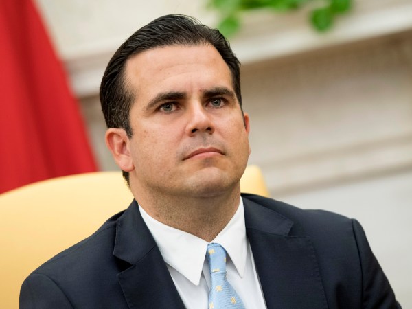 WASHINGTON, D.C. - OCTOBER 19: (AFP-OUT) Governor Ricardo Rossello of Puerto Rico attends a meeting with President Donald Trump in the Oval Office at the White House on October 19, 2017 in Washington, D.C. Trump and Rossello spoke about the continuing recovery efforts following Hurricane Maria. (Photo by Kevin Dietsch-Pool/Getty Images)