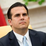 WASHINGTON, D.C. - OCTOBER 19: (AFP-OUT) Governor Ricardo Rossello of Puerto Rico attends a meeting with President Donald Trump in the Oval Office at the White House on October 19, 2017 in Washington, D.C. Trump and Rossello spoke about the continuing recovery efforts following Hurricane Maria. (Photo by Kevin Dietsch-Pool/Getty Images)