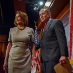 WASHINGTON, DC - JANUARY 25:Speaker of the House Nancy Pelosi (D-CA) and Senate Leader Chuck Schumer address the media in the Senate Radio/TV Gallery at the United States Capitol after Donald Trump agreed to end the partial federal government shutdown on Friday, January 25, 2019, in Washington, DC. The day also marks the second consecutive payday when some federal employees have missed getting a pay check. (Photo by Jahi Chikwendiu/The Washington Post)