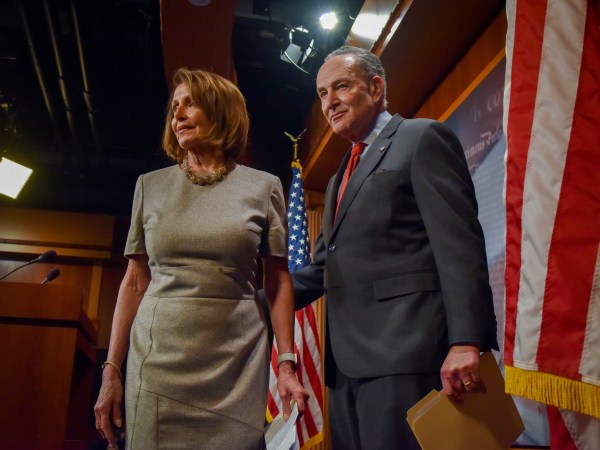 WASHINGTON, DC - JANUARY 25:Speaker of the House Nancy Pelosi (D-CA) and Senate Leader Chuck Schumer address the media in the Senate Radio/TV Gallery at the United States Capitol after Donald Trump agreed to end the partial federal government shutdown on Friday, January 25, 2019, in Washington, DC. The day also marks the second consecutive payday when some federal employees have missed getting a pay check. (Photo by Jahi Chikwendiu/The Washington Post)