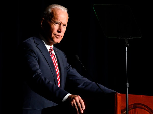 Joe Biden delivers the keynote speech at the First State Democratic Dinner at the Rollins Center in Dover, DE on March 16, 2019. The former U.S. Vice President refrained from announcing his candidacy, even-though early polls conducted in March indicate former Vice President Biden as the favorite of a large Democratic field of candidates. (Photo by Bastiaan Slabbers/NurPhoto)