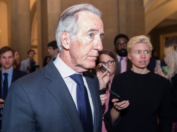 UNITED STATES - APRIL 4: Rep. Richard Neal, D-Mass., talks with reporters in the Capitol before entering the office of Speaker Nancy Pelosi, D-Calif., in the Capitol on Thursday, April 4, 2019. (Photo By Tom Williams/CQ Roll Call)