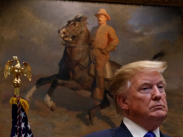 WASHINGTON, DC - APRIL 12: President Donald Trump delivers remarks on 5G deployment in the United States on April 12, 2019 in Washington, DC. (Photo by Tom Brenner/Getty Images)
