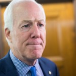 UNITED STATES - OCTOBER 2: Senate Majority Whip John Cornyn, R-Texas, talks with talks with reporters in Dirksen Building on October 2, 2018. (Photo By Tom Williams/CQ Roll Call)