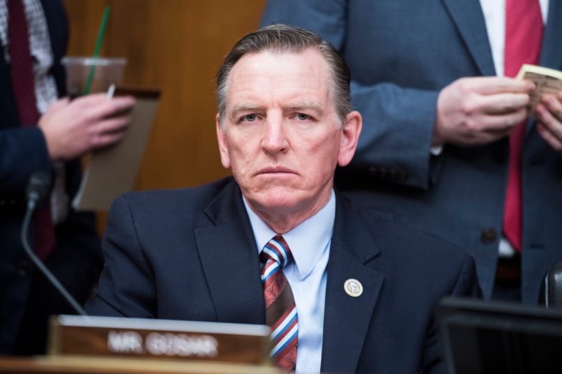 UNITED STATES - JANUARY 29: Rep. Paul Gosar, R-Ariz., attends a House Oversight and Reform Committee business meeting in Rayburn Building on Tuesday, January 29, 2019. (Photo By Tom Williams/CQ Roll Call)