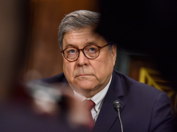 WASHINGTON, DC - MAY 1:Attorney General William Barr testifies before the Senate Judiciary Committee at the Dirksen Building on Wednesday, May 1, 2019, in Washington, DC. (Photo by Jahi Chikwendiu/The Washington Post)