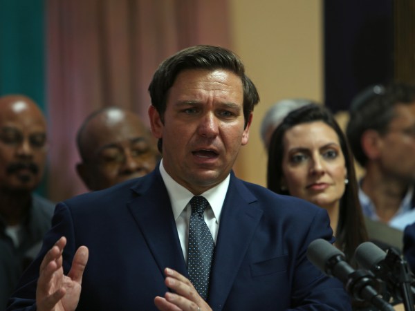 Florida Gov. Ron DeSantis speaks during the bill signing ceremony on Education Achievements at William J. Kirlew Junior Academy in Miami Gardens, Fla., on Thursday, May 9, 2019. (David Santiago/Miami Herald/TNS)
