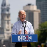 PHILADELPHIA, PA - MAY 18: Democratic presidential candidate, former U.S. Vice President  Joe Biden speaks during a campaign kickoff rally, May 18, 2019 in Philadelphia, Pennsylvania. Since Biden announced his candidacy in late April, he has taken the top spot in all polls of the sprawling Democratic primary field. Biden's rally on Saturday was his first large-scale campaign rally after doing smaller events in Iowa and New Hampshire in the past few weeks. (Photo by Drew Angerer/Getty Images)