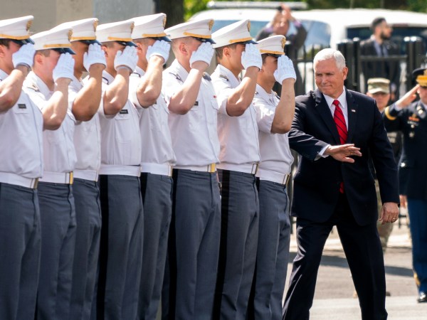 WEST POINT, NY - MAY 25: U.S. Vice President Mike Pence during the U.S. Military Academy Class of 2019 graduation ceremony at Michie Stadium on May 25, 2019 in West Point, New York. (Photo by David Dee Delgado/Getty Images)