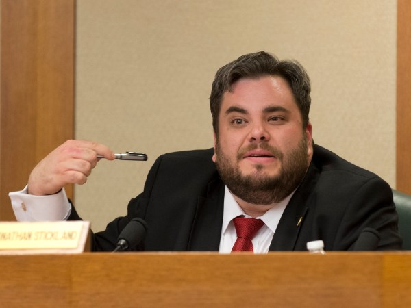 State Rep. Jonathan Stickland, R-Bedford, makes a point as Texas officials continue to investigate the death of Sandra Bland, who died July 13th in the Waller County jail after a traffic stop near Houston. The hearing at the Texas Capitol drew dozens of legislators and activists wanting answers after Bland's apparent jail suicide.