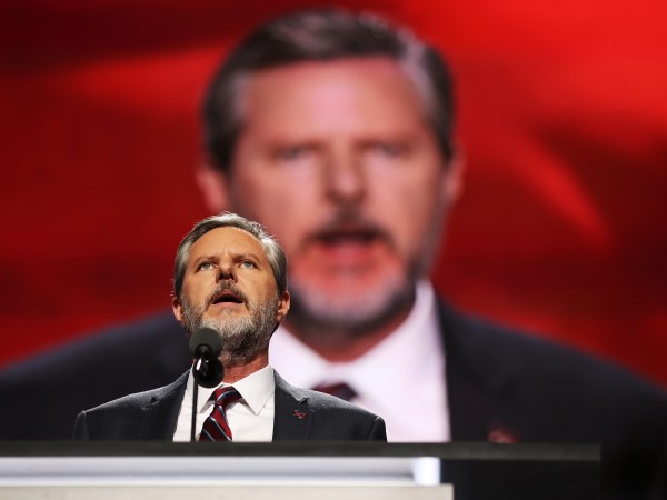CLEVELAND, OH - JULY 21:  on the fourth day of the Republican National Convention on July 21, 2016 at the Quicken Loans Arena in Cleveland, Ohio. Republican presidential candidate Donald Trump received the number of votes needed to secure the party's nomination. An estimated 50,000 people are expected in Cleveland, including hundreds of protesters and members of the media. The four-day Republican National Convention kicked off on July 18. (Photo by John Moore/Getty Images)