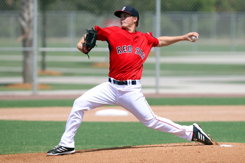 31 AUG 2014:     Gabe Speier of the Red Sox during the Gulf Coast League Championship game #2 between the GCL Yankees 1 and the GCL Red Sox at the Jet Blue Park - Fenway South Complex in Ft. Myers, Florida.