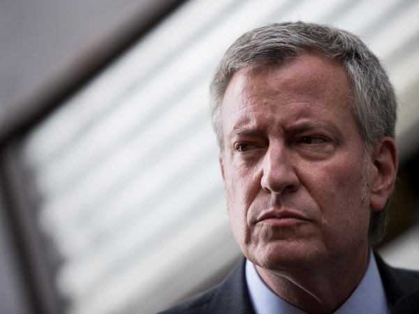 NEW YORK, NY - JUNE 20: New York City Mayor Bill de Blasio speaks to the press following a visit to the Cayuga Center in East Harlem, a facility currently accepting children separated from their families at the southern border, June 20, 2018 in New York City. According to Mayor de Blasio, the  Cayuga Center in East Harlem is holding over 230 children who were separated from their families crossing the southern border. On Tuesday, New York Governor Andrew Cuomo said he plans to sue the federal government over their policy of separating immigrant children from their parents at the U.S.-Mexico border, as hundreds of children separated from family have ended up in facilities in New York State. Numerous private foster care centers in the New York City area have lucrative government contracts with the U.S. Office of Refugee Resettlement. (Photo by Drew Angerer/Getty Images)