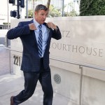 SAN DIEGO, CA-AUG 23: Congressman Duncan Hunter walks into the San Diego Federal  Courthouse for an arraignment hearing on Thursday, August 23, 2018 in San Diego, CA.  Hunter and his wife Margaret are accused of using more than 250,00 in campaign funds for personal use.(Photo by Sandy Huffaker/Getty Images)