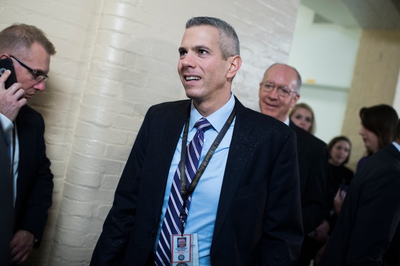 UNITED STATES - NOVEMBER 15: Rep.-elect Anthony Brindisi, D-N.Y., arrives for a meeting of the House Democratic Caucus in the Capitol on November 15, 2018. (Photo By Tom Williams/CQ Roll Call)