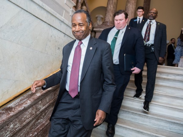 UNITED STATES - MARCH 14: Housing and Urban Development Secretary Ben Carson is seen in the Capitol on Thursday March 14, 2019.(Photo By Tom Williams/CQ Roll Call)