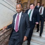 UNITED STATES - MARCH 14: Housing and Urban Development Secretary Ben Carson is seen in the Capitol on Thursday March 14, 2019.(Photo By Tom Williams/CQ Roll Call)