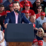 Donald Trump Jr. speaks during a 'Make America Great Again' campaign rally at Williamsport Regional Airport, May 20, 2019 in Montoursville, Pennsylvania. (Photo by Bastiaan Slabbers/NurPhoto)