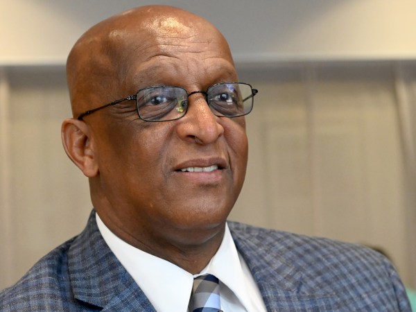 Acting Balitmore Mayor Bernard C. "Jack" Young speaks to the media after a press conference at Baltimore City Community College on April 23, 2019 in Baltimore, Md. (Amy Davis/Baltimore Sun/TNS)