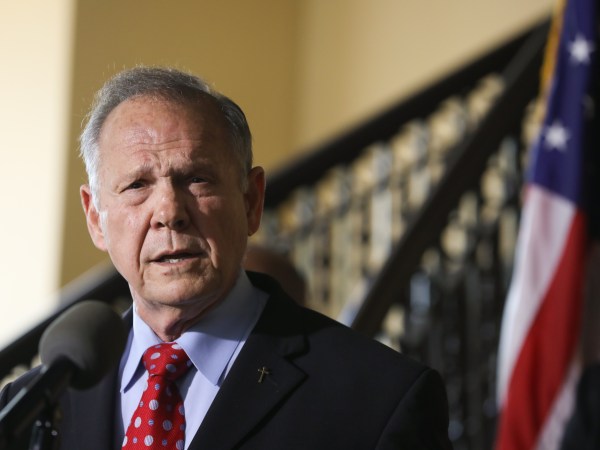 MONTGOMERY, AL - JUNE 20: During a press conference, Roy Moore announces his plans to run for U.S. Senate in 2020 on June 20, 2019 in Montgomery, Alabama.  Moore lost a special election in 2017 for the Senate seat against Democratic Senator Doug Jones.  (Photo by Jessica McGowan/Getty Images)