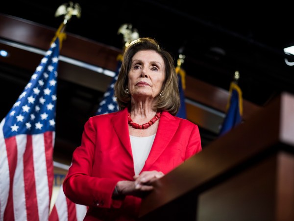 UNITED STATES - JUNE 27: Speaker Nancy Pelosi, D-Calif., conducts her weekly news conference in the Capitol Visitor Center on Thursday, June 27, 2019. (Photo By Tom Williams/CQ Roll Call)