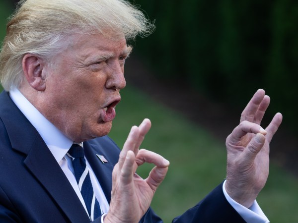 U.S. President Donald Trump speaks to members of the press prior to his departure from the South Lawn of the White House in Washington, DC., on Friday, July 19, 2019. (Photo by Cheriss May/NurPhoto)