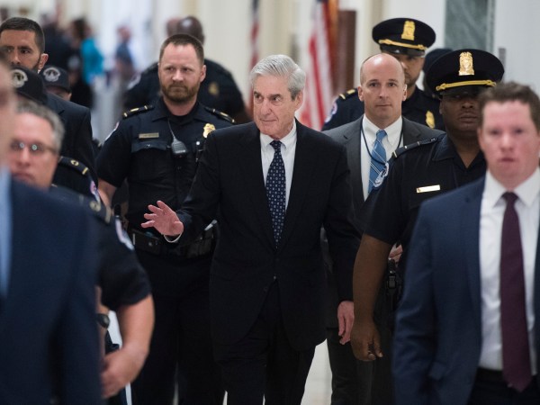 UNITED STATES - JULY 24: Former special counsel Robert Mueller arrives in Rayburn Building to testify before the House Judiciary Committee hearing on his investigation into Russian interference in the 2016 election on Wednesday, July 24, 2019. He will testify before the House Intelligence Committee later in the day. (Photo By Tom Williams/CQ Roll Call)
