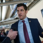 UNITED STATES - MARCH 06: Rep. Scott Taylor, R-Va., talks with reporters in the Capitol after a meeting of the House Republican Conference on March 06, 2018. (Photo By Tom Williams/CQ Roll Call)