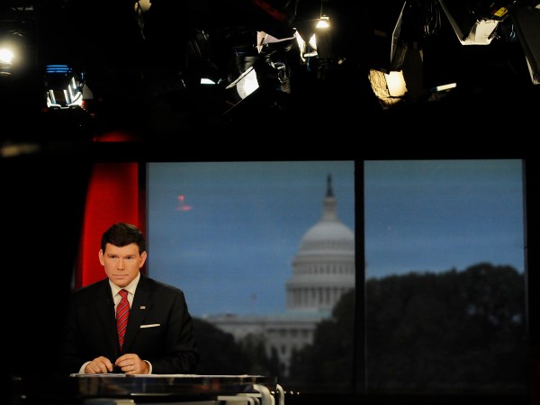 WASHINGTON, DC - OCTOBER 18:  Fox News Channel anchor, Bret Baier has his measurements taken by Ralph Quintanilla at the channel's office on North Capitol Street NE on Thursday October 18, 2012 in Washington, DC.  (Photo by Matt McClain for The Washington Post)
