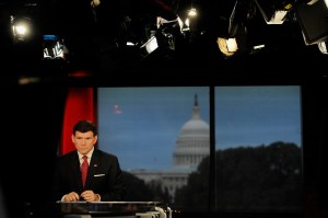 WASHINGTON, DC - OCTOBER 18:  Fox News Channel anchor, Bret Baier has his measurements taken by Ralph Quintanilla at the channel's office on North Capitol Street NE on Thursday October 18, 2012 in Washington, DC.  (Photo by Matt McClain for The Washington Post)