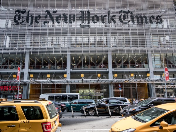 New York, United States of America - July 8, 2017. The New York Times building in the west side of Midtown Manhattan.