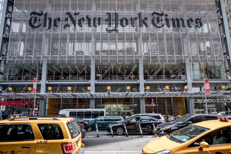 New York, United States of America - July 8, 2017. The New York Times building in the west side of Midtown Manhattan.