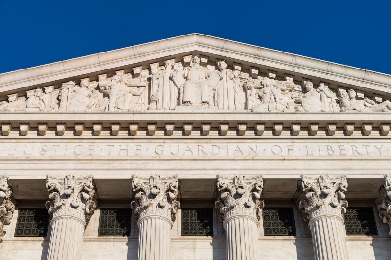 CAPITOL HILL, WASHINGTON, DISTRICT OF COLUMBIA, UNITED STATES - 2013/06/01: Supreme Court Building, eastern facade. (Photo by John Greim/LightRocket via Getty Images)