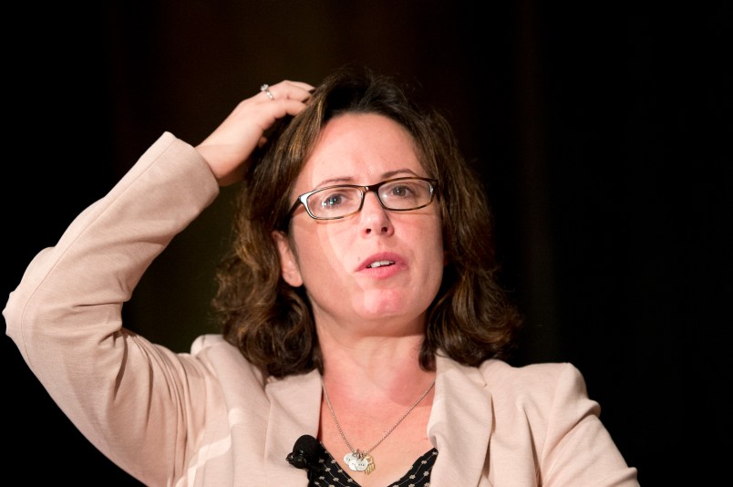 Journalist Maggie Haberman of Politico speaks about the 2016 presidential prospects during the Texas Tribune Festival at the University of Texas.  The festival of politics and punditry is in its fourth year sponsored by the online Texas Tribune.