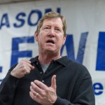 UNITED STATES - OCTOBER 28: Jason Lewis, Republican candidate  for Minnesota's 2nd Congressional District, talks with volunteers at his campaign office in Burnsville, MN, October 29, 2016. (Photo By Tom Williams/CQ Roll Call)