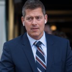 UNITED STATES - APRIL 17: Rep. Sean Duffy, R-Wis., leaves a meeting of the GOP Conference at the Capitol Hill Club on April 17, 2018. (Photo By Tom Williams/CQ Roll Call)
