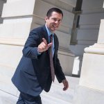UNITED STATES - MAY 24: Rep. Devin Nunes, R-Calif., makes his way into the Capitol for the last votes in the House before the Memorial Day recess on May 24, 2018. (Photo By Tom Williams/CQ Roll Call)