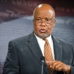 Rep. Bennie Thompson, D-Miss., speaks during a news conference in the Senate Radio-TV Gallery studio on cyber security on Thursday, April 30, 2009.
