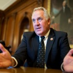 UNITED STATES - SEPTEMBER 10: Rep. John Shimkus, R-Ill., is interviewed by CQ Roll Call in the Capitol's Rayburn Room, September 10, 2014. (Photo By Tom Williams/CQ Roll Call)