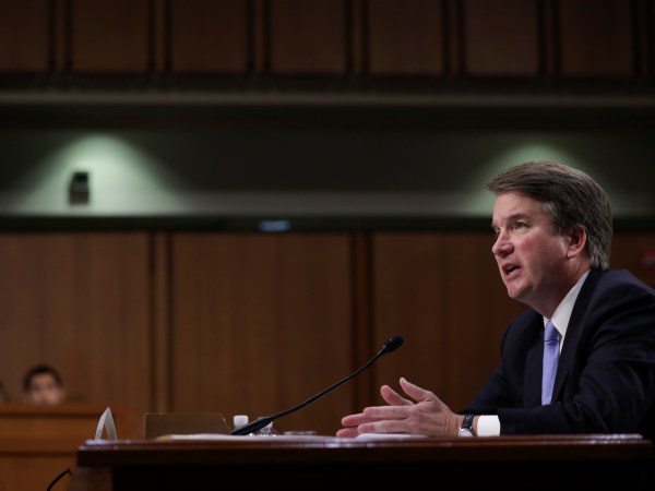 WASHINGTON, DC - SEPTEMBER 6: Supreme Court nominee Judge Brett Kavanaugh testifies before the Senate Judiciary Committee on the third day of his Supreme Court confirmation hearing on Capitol Hill September 6, 2018 in Washington, DC. Kavanaugh was nominated by President Donald Trump to fill the vacancy on the court left by retiring Associate Justice Anthony Kennedy. (Photo by Drew Angerer/Getty Images)