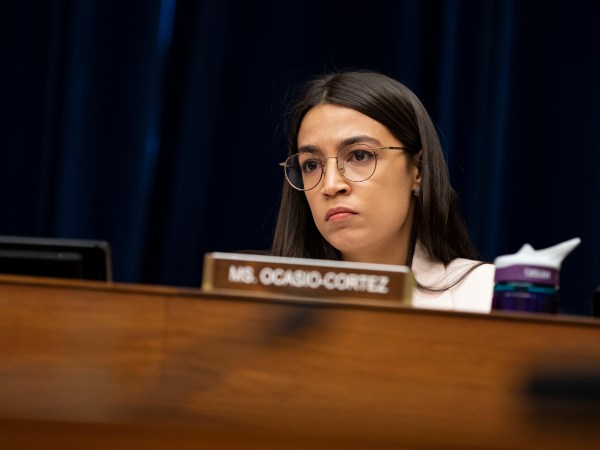 WASHINGTON, DC - MAY 15:  U.S. Rep. Alexandria Ocasio-Cortez (D-NY) listens during a House Civil Rights and Civil Liberties Subcommittee hearing on confronting White Supremacy at the U.S. Capitol on May 15, 2019 in Washington, DC. During the hearing, subcommittee members and the witnesses discussed the impact on the communities most victimized and targeted by white supremacists. (Photo by Anna Moneymaker/Getty Images)