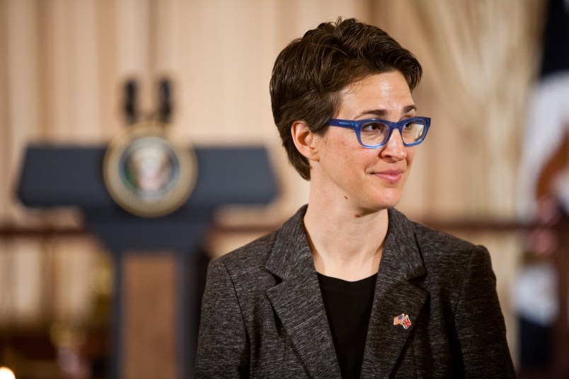 WASHINGTON - MARCH 14: Television host Rachel Maddow arrives for a lunch hosted in honor of Prime Minister David Cameron at the State Department on March 14, 2012 in Washington, DC. Cameron is on an official visit to Washington, where President Obama will host him at a State Dinner tonight. (Photo by Brendan Hoffman/Getty Images) *** Local Caption *** Rachel Maddow