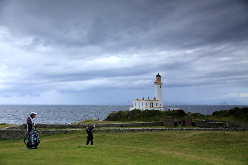 during the third round of the 2015 Ricoh Women's British Open on the Ailsa Course at the Trump Turnberry Resort on August 01, 2015 in Turnberry, Scotland.